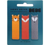 Onglets D'index Animaux-Notes Autocollantes-60 Feuilles-Tigre + Renard + Loup
