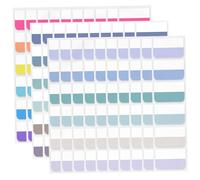 Onglets d'index collant 180pcs 18 couleurs Tabs collants de 1, 8x1.1, 1 pouce markers de livre repositionnables pour les livres annotants, cahiers, Bible, classeur, dossier fichiers, planificateur