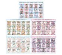 Onglets d'index de la Bible - Onglets de l'Ancien et du Nouveau Testament | Étiquettes de Bible laminées de style bohème | Onglets de livre pour la Bible | 5 feuilles d'autocollants de la Bible |