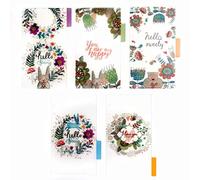 Onglets d'index pour A5 / A6 6 trous couverture anneau rond vue classeur dossier de fichiers feuilles mobiles protecteurs de couverture de reliure (Divider Animal, A5/21cm*15cm/8.5 Inch)