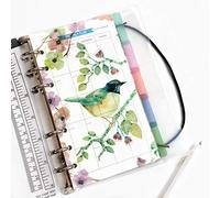 Onglets d'index pour A5 / A6 6 trous couverture anneau rond vue classeur dossier de fichiers feuilles mobiles protecteurs de couverture de reliure (Divider Brid, A6/17cm*10cm/6 Inch)