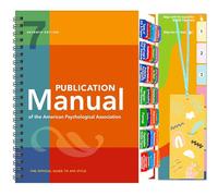 Onglets d'index pour la septième édition de l'American Psychological Association, 48 onglets imprimés du manuel APA 7e édition, avec marque-page, guide d'alignement et marque-page (livre non inclus)