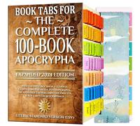 Onglets d'index pour les 100 livres apocryphes, édition 2024, 83 onglets durables laminés à code couleur, 69 onglets de chapitre de livres, 15 onglets vierges, 1 numéro de page, 1 guide de placement