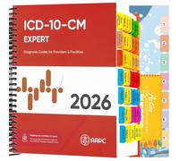 Onglets d'index pour version AAPC ICD-10-CM 2024 Le livre de code officiel complet, 84 onglets plastifiés en PVC transparent à code couleur, marque-page, 50 onglets de codage ICD-10, 34 onglets
