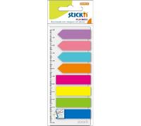 Onglets d'indexation bandes+flèches+règle fluo Maped 8 couleurs x 25pcs.