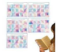 Onglets Pour Bible Femme - Onglets Autocollants Chapitres Bible 5 Feuilles | Grands Caractères Étiquettes Journaling Fournitures de Lecture pour Guide Annotation Carnet