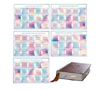 Onglets pour Bible,Onglets d'Étude Biblique pour Femmes en Papier Plastifié - Lot de 5 Feuilles | Grands Caractères Étiquettes Journaling Fournitures de Lecture pour Guide Annotation Carnet