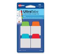 Onglets repositionnables Ultra Tabs 1 x 1,5 Primaire : bleu Vert Orange Rouge 40/pqt