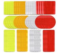 ONGNIUU 48 Pièces Bandes Reflechissantes Adhesives, Autocollant Reflechissant, Adesivi Riflettenti di Segnalazione, Adatto per Biciclette, Motociclette, Automobili, Caschi e Altri Mezzi di Trasporto