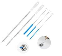 ONGNIUU 5 Pièces Brosse Canalisation, Brosse de Nettoyage de Drain D'égout, Goupillon Canalisation Flexible 35cm/25cm Brosse Nettoyage Drain Évier, Vidange Drague Outil pour Salle de Bains Cuisine