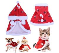 ONGNIUU Costumes de Noël pour Animaux de Compagnie, Deguisement pour Chat Noel, Deguisement Chien Noel, Convient Aux Petits Chiens/Chats, Fête de Cosplay de Noël et Nouvel an