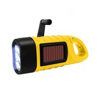 ONGNIUU Lampe de Poche Solaire, Torche LED Solaire & Manivelle Flashlight Rechargeables, Les Activité en Plein Air Lampe d'urgence