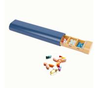 ONGNIUU Pilulier hebdomadaire 7 jours, grand organisateur de pilules avec 7 compartiments, pilulier de voyage portable pour vitamines, médicaments et suppléments, fermeture hermétique