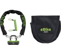 OnGuard 8019E Antivol à chaîne Mastiff eBike 110 cm x 10mm, niveau de sécurité 80, noir/vert