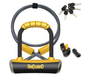 Onguard Brute LS-8000 Keyed Shackle Lock - Black, 11.5x26.0 cm