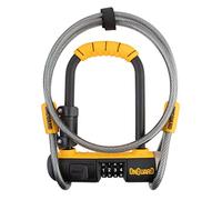 OnGuard Bulldog Mini Combo Lock W/4 'X10 mm câble - Jaune, Taille Unique