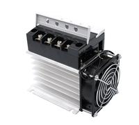 ONGVXR Relais Statique triphasé 40A avec radiateur intégré for Interrupteur Marche-arrêt(DC Control AC)