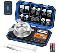 Onherm Balance de Precision 50 g/0.001g, Mini Balance Numérique de Poche pour Peser les Poudres, Bijoux, Nourriture, Balance Gramme avec Poids Cal, Pincette, Plateau