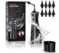 Onherm Nettoyeur Oreille Électrique Rechargeable, Casque Nettoyage Oreille avec 4 Modes pour Cure Oreilles Adulte Enfant, Pression de l'eau Réglable, Kit d'élimination du Cérumen Nettoyage Oreille