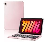 ONHI Étui avec clavier sans fil ultra fin pour iPad Mini 7 et iPad Mini 6 8,3" 2024, coque en alliage de plastique durable, étui folio intelligent avec fonction veille/réveil automatique, expérience