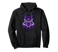 Oni Démon japonais Diable Sweat à Capuche, Unisexe pour adultes, Noir, XL
