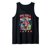 Oni Grill Club Japanese BBQ Demons Japanese Kanji Souvenir Débardeur