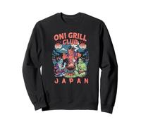 Oni Grill Club Japanese BBQ Demons Japanese Kanji Souvenir Sweatshirt