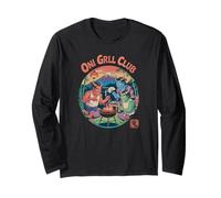 Oni Grill Club Japanese Demon BBQ Party Japanese Demon Japan Kanji Souvenir Manche Longue