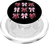 Oni Yokai Masque Diable Fille Coquette Nœud Rose Maman PopSockets PopGrip pour MagSafe