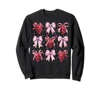 Oni Yokai Masque Diable Fille Coquette Nœud Rose Maman Sweatshirt