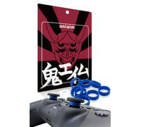 OniAim Lot de 8 anneaux de protection en silicone anti-usure pour manette de PS4, PS5, Switch Pro (bleu)