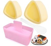 Onigiri Lot de 3 moules pour faire des muusubi, des boulettes de riz triangulaires classiques, des sushis pour le déjeuner des enfants, le bento, le bricolage