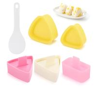 Onigiri Mold- Lot de 5 moules triangulaires pour boules de riz pour enfant et adulte (grand/moyen/petit)