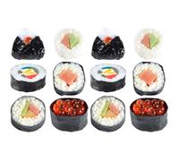 Onigiri Onigiri Lot de 12 moules à sushis artificiels réalistes Nigiri Onigiri Dessert Riz Rouleau Sushi Costume Sushi Go Onigiri Sushi Go Onigiri Sushi Go