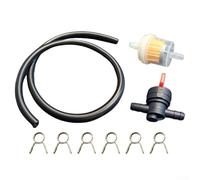 Oniissy 1 raccord de robinet d'essence + 3 filtres + 1 tuyau + 6 colliers de serrage de tuyau, ensemble de colliers de serrage pour filtre à essence