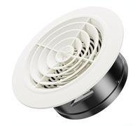 Oniissy Aérations rondes de 75 à 200 mm, grille d'aération murale en ABS de 7,6 cm avec moustiquaire intégrée et couvercle de flux d'air pour pièce (75 mm)