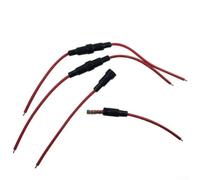 Oniissy AGC Lot de 10 porte-fusibles ronds en verre anti-éclaboussures pour fil 22 AWG avec boîtier haute résistance Courant de fonctionnement 0,5 A-30 A Tension 250 V