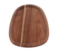 Oniissy Assiette à dîner et plateau de service, plateau ovale irrégulier en bois naturel pour fruits, desserts, collations, plats en bois massif de qualité alimentaire pour décoration de maison et de