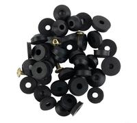 Oniissy Assortiment de 48 rondelles plates et biseautées et vis à bavette en laiton pour réparation de robinet et pommeau de douche, joints en caoutchouc néoprène pour eau chaude et froide, 48 pièces