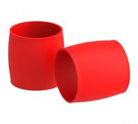 Oniissy Bande de guidon de vélo de route anneaux fixes en silicone haute élasticité prise en main sûre installation facile imperméable résistant à l'eau convient aux guidons de 25 à 32 mm (rouge)