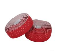 Oniissy Bande de guidon élastique en silicone PU avec rembourrage en EVA pour vélo de route - Poignée antidérapante absorbant les chocs en plusieurs couleurs (rouge)