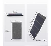 Oniissy Banque d'énergie solaire 24 W avec 24 000 mAh de grande capacité, chargeur portable pliable pour camping et voyage, étanchéité IP68, charge rapide pour tous les appareils