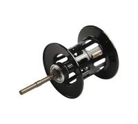 Oniissy Bobine de moulinet de pêche en forme de goutte d'eau pour ABU BMAX3/PMAX3/B3P3S3/SMAX3/ORRA2SX/OMAX3/PURMAX3/REVO4 - Bobine longue avec pièce de rechange de roulement (acier inoxydable noir)