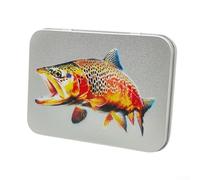 Oniissy Boîte à mouches pour leurres de pêche à la mouche, pour un rangement durable en fer blanc avec insert en éponge, design compact et léger pour une utilisation en extérieur (B)