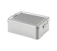 Oniissy Boîtes de rangement rectangulaires en fer blanc pour thé, biscuits et plus encore avec couvercles, boîte en fer blanc pour le rangement de cookies, flocons de neige, pâtisseries et thé (M)