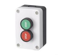 Oniissy Boîtier de commande pour interrupteur à bouton-poussoir CNC avec indicateur étanche pour arrêt, boîtier en plastique ABS classé IP67, compatible avec les interrupteurs standard de 22 mm pour