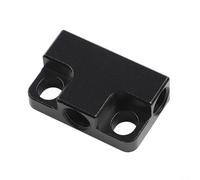 Oniissy Câble de frein hydraulique en T 1 à 2 adaptateurs de valve de distribution pour tricycle véhicule électrique - Alliage d'aluminium noir (arrière)