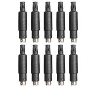 Oniissy Câble d'installation de câble DIN mâle S pour connecteur mâle, configuration 3/5/6/8 broches, lot de 10 pièces de 6 cm de long, matériau plastique (3 broches)