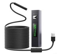 Oniissy Caméra d'inspection endoscope industriel sans fil 8 mm Connectivité WiFi 1200p HD Capteur CMOS avec sonde étanche IP68 8 LED réglables 5 m