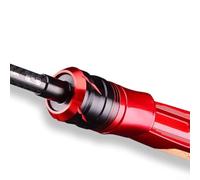 Oniissy Canne à pêche télescopique pour bouche de cheval, œil rouge, légèrement verte, rayures blanches pour canne à pêche ultra légère en fibre de carbone avec pour Fuji '0' pour anneau compact de